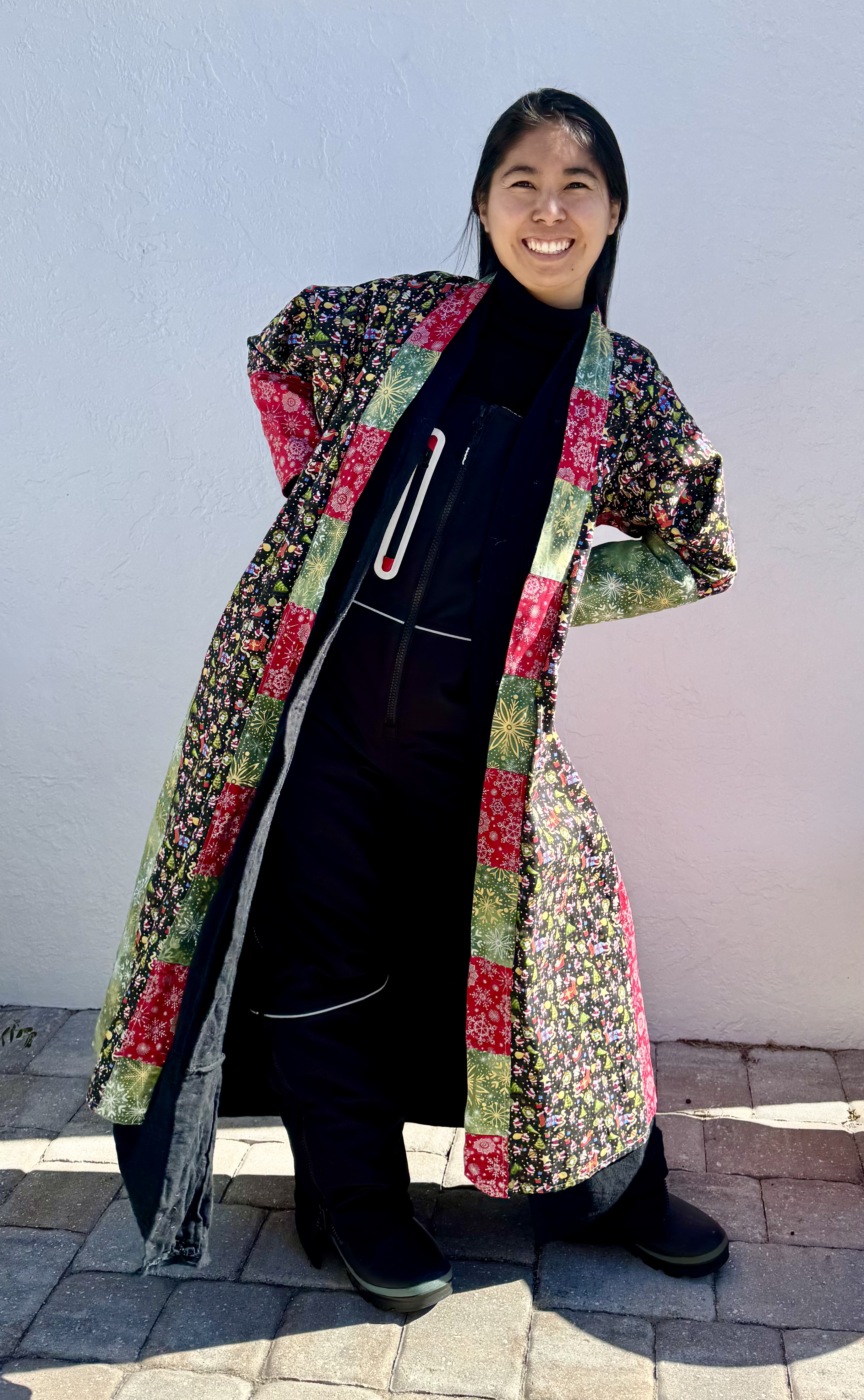 christmas kimono dress